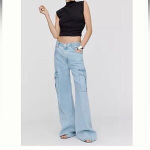 Agolde Minka High Rise Wide-leg Cargo Jeans
